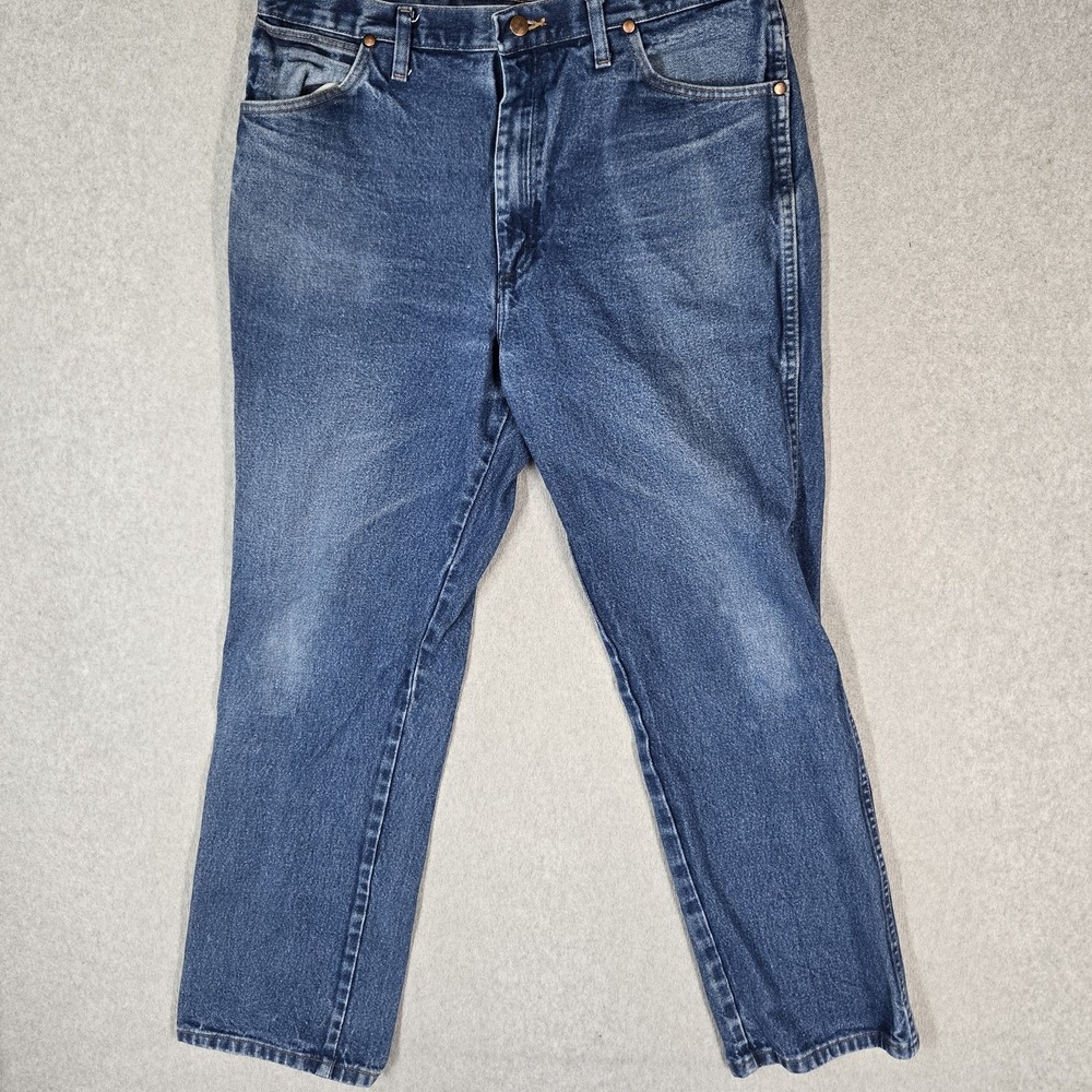 Wrangler Men Jeans 38x32 Blue Denim 30" Inseam 936 Cowboy Cut